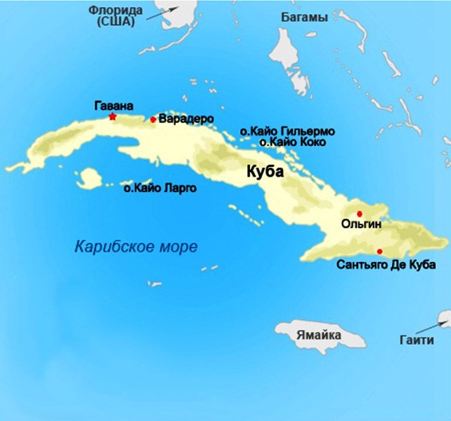 Карта - Куба