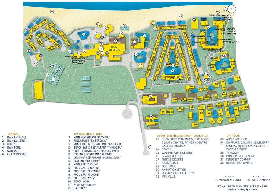 Карта Aldemar Olympian Village